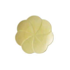 小田陶器 コトハナ 17皿 立葵 薄黄[日本製/美濃焼/和食器]