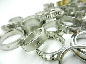 Stainless-Steel-Based Ring Assortment Stainless Steel Rings 20-pcs set