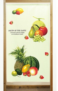 Japanese Noren Curtain earth M Fruits Made in Japan