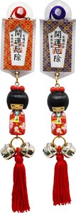 Amulet Mini Kokeshi Red Good Luck Traffic Safety Home Safety