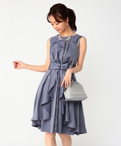 Over Skirt Attached Lace Fit Flare Dress