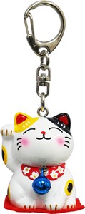 Key Ring Solid Mike Cat Souvenir Japanese Style