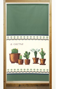 Build-To-Order Manufacturing Japanese Noren Curtain Cactus 5 Types 8 5 50 cm Cosmo