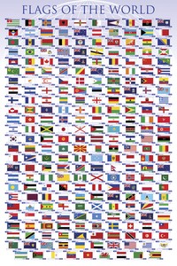 ■輸入ポスター■610X915mm★Flags of the World　世界の国旗