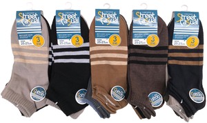 Ankle Socks Socks Border 3-pairs