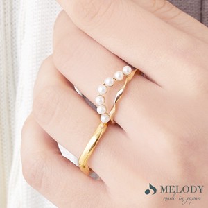 珍珠/月光石戒指 抽象 宝石 珍珠 正装 日本制造