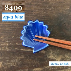 Animal Craft Aqua Blue Shell Chopstick Rest Mino Ware Made in Japan