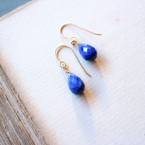 Pierced Earring Gold Post Turquoise/Lapis Lazuli