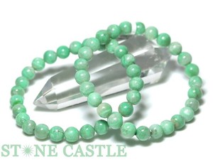 ☆高品質☆【天然石 ブレスレット】グリーンムーンストーン (3A) (約7〜7.5mm) 【天然石】