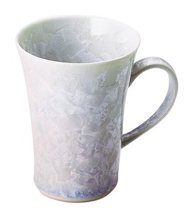 陶あん窯　花結晶（白）　マグカップ【日本製  陶器  京焼・清水焼】