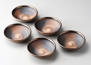 万古烧 小钵碗 陶器 碟子套装 日本制造