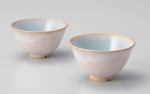 天龍窯ガラス釉　ソライロ夫婦茶碗【日本製  陶器  萩焼】