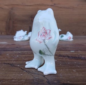 Ceramic Ornament Fortune Frog Standing