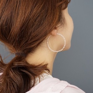 〔14kgf〕ビックフープピアス(pearl pierced earrings)