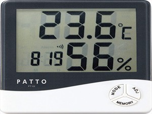 PT-02 PATTO(パット)スクエア温湿度計  68-12002
