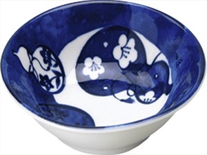 日本製 made in japan MB-005 無病息災 出藍の青い豆鉢 五清 68-09808