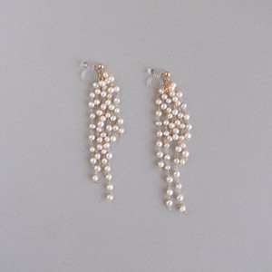 〔14kgf〕パールシャワーノンホールピアス (pearl earrings)