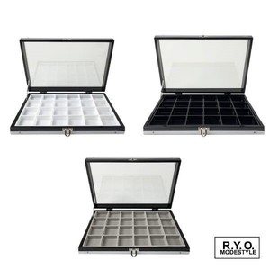 Natural stone Loose Case Aluminium Glass Case Storage 40 mm 24