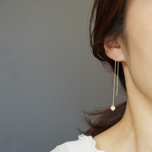金耳针耳环（珍珠/月光石） 耳环