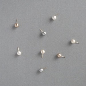 〔14kgf〕コットンパール1粒ピアス(cottonpearl pierced earrings)