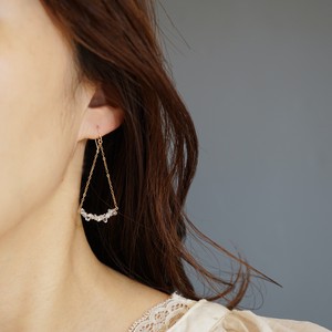 Pierced Earring Gold Post Crystal earring Crystal