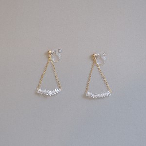 〔14kgf〕ハーキマーダイヤモンドブランコノンホールピアス　(crystal  earrings)