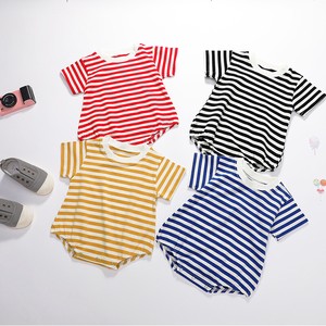 婴儿连身衣/连衣裙 条纹 短袖