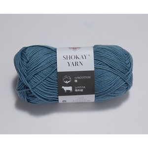 SHOKAY / ヤクコットン毛糸「ショトンヤーン」（ダウンブルー、50g）コットン70％ ヤク30％