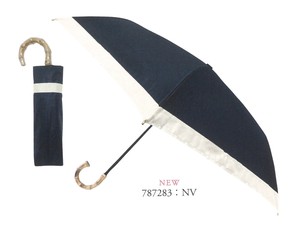 【2021新作】【晴雨兼用】【遮熱・遮光】まるい3段折りたたみ傘 グログラン NV 787283