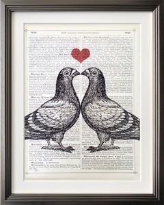 アートフレーム　マリオン・マコネギー Marion McConaghie Pigeons in Love