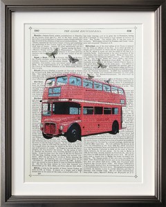 アートフレーム　マリオン・マコネギー Marion McConaghie Butterfly London Bus