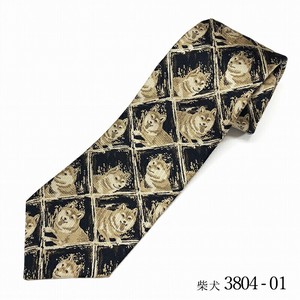 Dog pattern tie「柴犬」ネクタイ