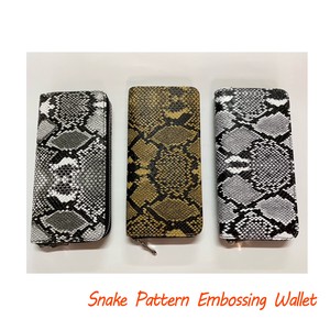 Snake Leather type Push Wallet Unisex Animal