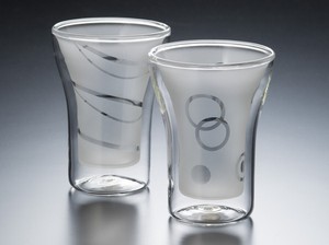Pair Tumbler Heat-Resistant Glass 2 Construction Plates Gift