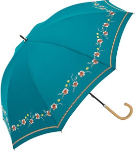 20 S/S All Weather Umbrella Stick Umbrella Flower Embroidery