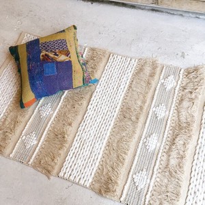 手織りのコットンラグマット　ベニメラル　80×140cm