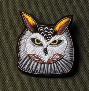 Embroidery Brooch Owl 21 1 4 3 1