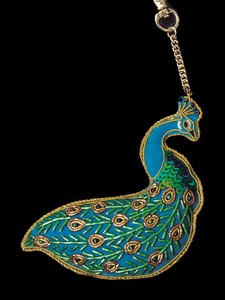 Embroidery Key Ring Peacock 21 7 67 Bag Charm