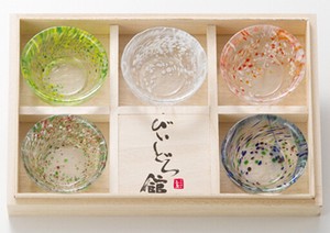 Five Colors Mini Dish Wood Boxed Glass Mini Dish Plates Gift