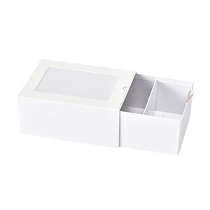 【セール品】フォトボックス　仕切り付　ホワイト　花器　ベース　ギフトボックス