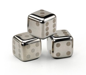 Frozen Cube Cube 3P Stainless Ice Cube Freeze Colorful Plastic Icecubes Dice Gift