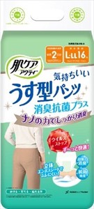 日本製紙クレシア　肌ケア アクティ うす型パンツ消臭抗菌プラス L−LL16枚 【 大人用オムツ 】