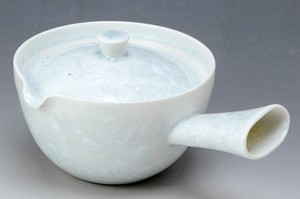 陶あん窯　花結晶（白）　急須【日本製  磁器  京焼・清水焼】