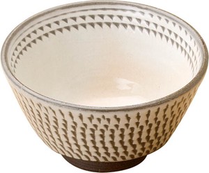陶翠窯　白釉トチリ　飯碗【日本製  陶器  瀬戸焼】