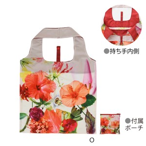 【値下げしました！】【2021春夏新商品】 KEITA KAWASAKI折りたたみバッグ（ポーチ付き） ハイビスカス