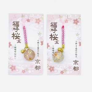 Phone Strap Pink White Japanese Sundries L size