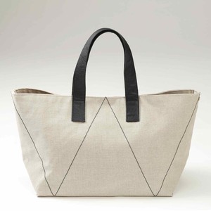 托特包 手提袋/托特包 轻量 缝线/拼接 麻 日本制造