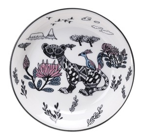 Curry Pasta Leopard Light-Weight Plate Pottery Porcelain Animal