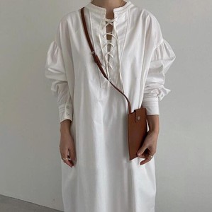 Casual Dress Plain Color Long Sleeves Spring/Summer One-piece Dress NEW