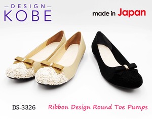 Party-Use Pumps Ribbon Round-toe Made in Japan